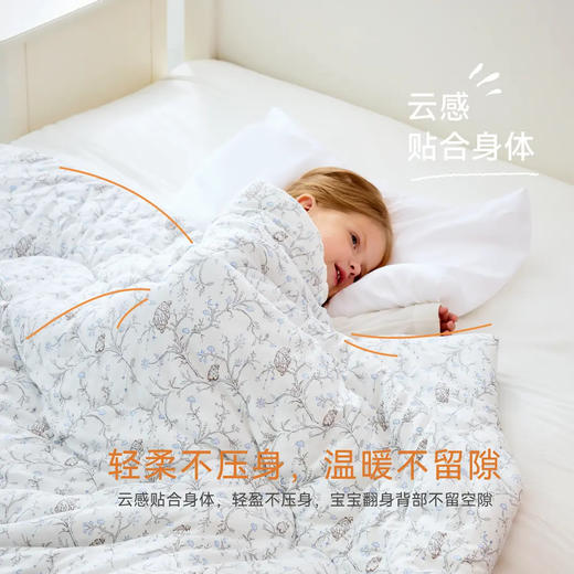 【薄夹棉安睡被】Domiamia美利奴羊毛大童秋冬款羊羔绒儿童被子冬被 商品图1