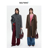 SELFWHO高支高密绵羊毛长款围巾领毛呢外套女2025冬新款保暖大衣 商品缩略图1