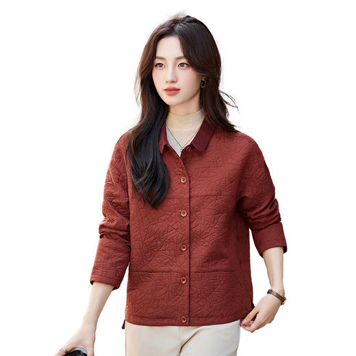HR ZYF8883休闲夹克外套减龄衬衫翻领上衣 商品图4