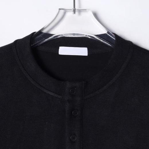 SDSA男士秋冬新款痞帅男装韩版纯色半纽扣亨利领长袖T恤百搭亲肤 商品图1