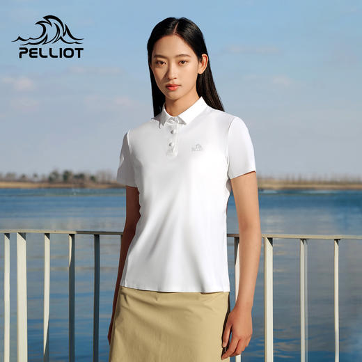 伯希和户外速干T恤女25新款防晒抗菌运动POLO衫绵软亲肤弹力短袖 商品图0