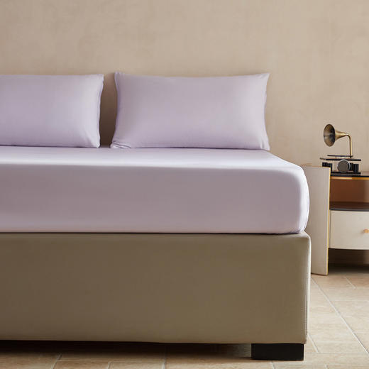 【60S竹纤维床笠】竹纤维单品床笠良品纯色60S支A类抗菌床套席梦思套婴幼儿 商品图6