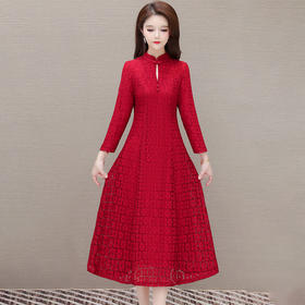 QYM 1315C358-Y中式国风复古旗袍裙连衣裙时尚