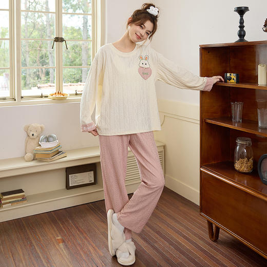 2025秋季新款家居服学生睡衣女士春秋长袖薄款大码甜美卡通休闲夏季可外穿家居服套装 商品图8