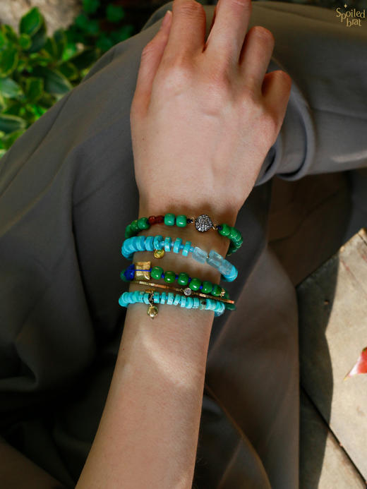 SpoiledBrat Jewelry绿松石 海蓝宝 青金石 葡萄晶手链 商品图10