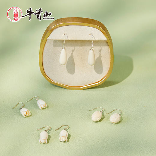 牛首山文创非遗猛犸牙雕系列耳坠耳环女高级感耳饰限量南京纪念品 商品图4