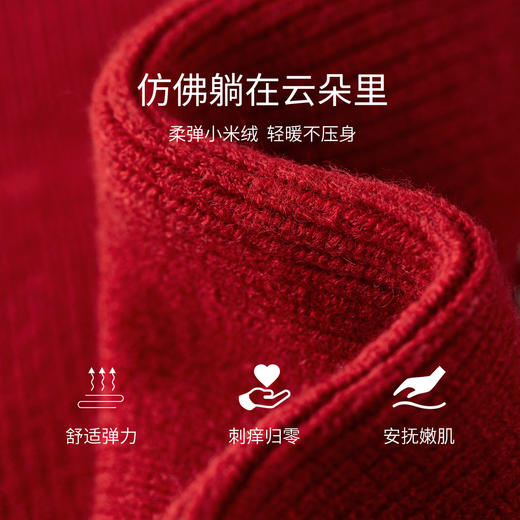 【内购】【好运花】时尚设计感亮丝花朵图案圆领直筒软糯弹力小米绒毛衣-W53EE3864 商品图4