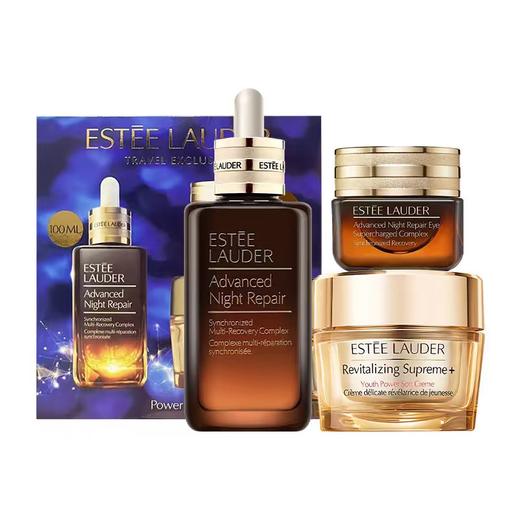 【送礼袋】雅诗兰黛挚爱三件套（小棕瓶精华100ml+面霜清爽型75ml+小棕瓶眼霜15ml） 香港直邮 商品图13