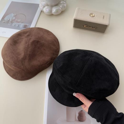 秋冬百搭神器🎩【日系交叉报童帽】三色可选〰️加宽帽檐超显脸小！方圆脸也能轻松驾驭🍂秋日氛围感拉满 商品图4