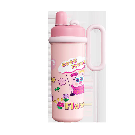 【萌趣食品！级双饮700ML保温杯】新款可爱多大容量水杯 双饮带手柄吸管杯 卡通创意保温杯 316不锈钢食品级保温杯 商品图4