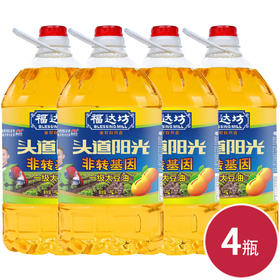 福达坊头道阳光非转基因一级大豆油5L*4瓶（6924497915248）