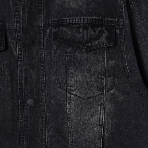 250113SDSA男士秋冬新款痞帅男装韩版简约磨白翻领牛仔外套百搭时尚夹克 商品图3