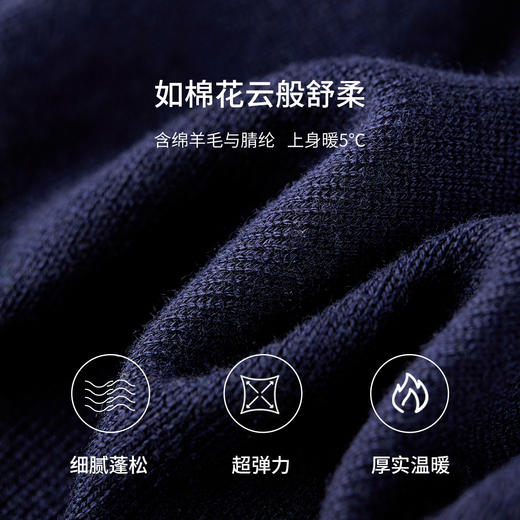 【内购】【撞色拼接】通勤设计感假V型翻领宽松落肩袖超弹厚假两件毛衣-753EC3425 商品图4