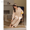 可人儿春秋季带bra泡泡绵女士长袖长裤睡衣可外出小众家居服套装 商品缩略图3