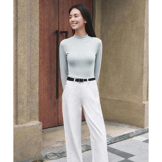 3.8%绵羊毛醋酸烟管领上衣    A-5459 商品图2