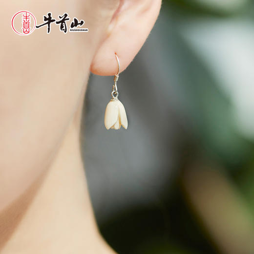 牛首山文创非遗猛犸牙雕系列耳坠耳环女高级感耳饰限量南京纪念品 商品图3