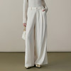 【林栖设计小店】山茶知雾系列羊毛混纺压褶裤子优雅气质百搭直筒宽松显瘦2025秋冬新款阔腿裤女1954071 商品缩略图0