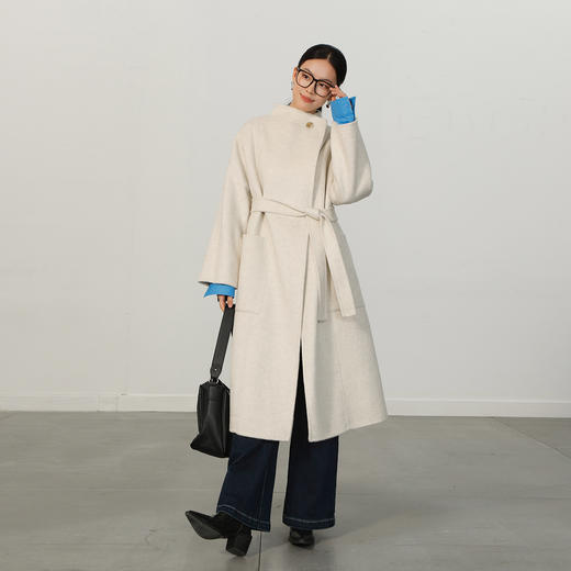 极简斜扣双面尼大衣-纪念日百货门店同款165197585 商品图3