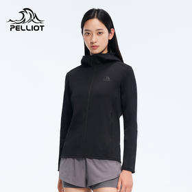 伯希和户外连帽抓绒外套女士轻量防风运动外套冲锋衣内胆休闲上衣