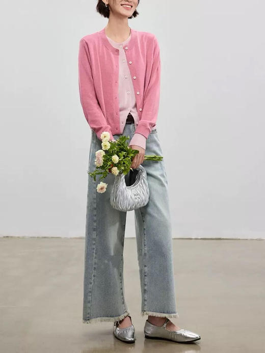 老米优品🎈秋日叠搭feel《Miu式美学假两件针织衫》包芯纱软糯温暖，百搭又别致~ 商品图3