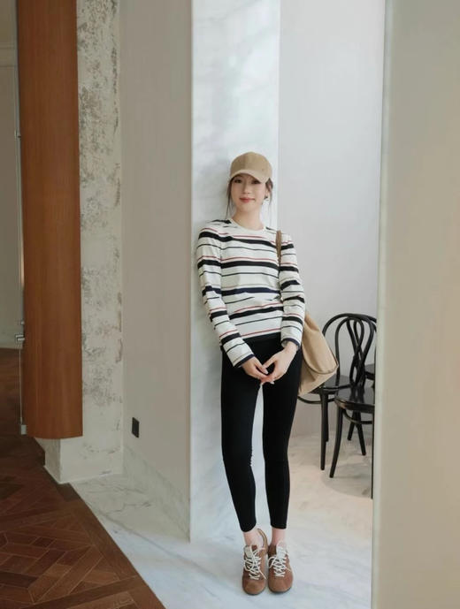 ICICLE 之禾 三色条纹彩条棉弹螺纹长袖衫（SS） 商品图4