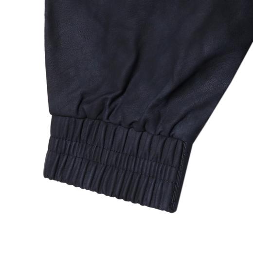 250101SDSA男士秋冬新款痞帅男装美式拉链口袋翻领皮衣夹克时尚简约外套 商品图4