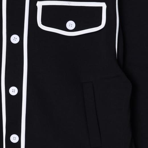 G629SDSA男士秋冬新款痞帅男装韩版撞色拼接纽扣翻领夹克宽松时髦外套 商品图3