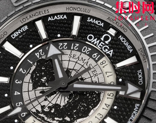 欧米茄OMEGA ZW海马600米系列 海洋宇宙 海马世界时 男士腕表 新“陶瓷壳”海马600米世界时！海马系列海洋宇宙世界时腕表！ 商品图4