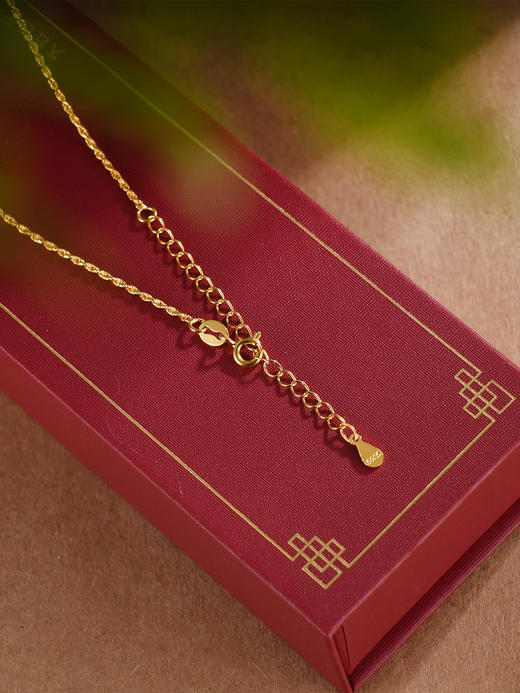 子佩集S925银【一生一世】套链项链【DZ05043】和田玉镀金花生2509 商品图5