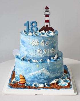 灯塔卡通蛋糕-低糖处理无添加