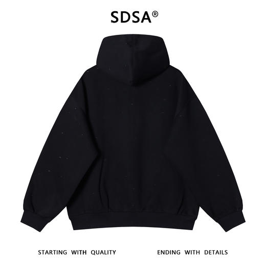 7104SDSA男士秋冬新款痞帅男装韩版宽松破洞拉链连帽卫衣网红款百搭 商品图5