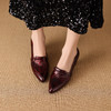 【预售5天】真皮高跟单鞋女春秋新款尖头小皮鞋粗跟时尚优雅百搭女鞋SY&fh506 商品缩略图2