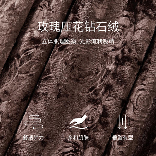 【内购】【遮肉显瘦】优雅通勤梨型身材松紧腰玫瑰花肌理钻石绒伞裙半身裙-Q53QG3724 商品图4