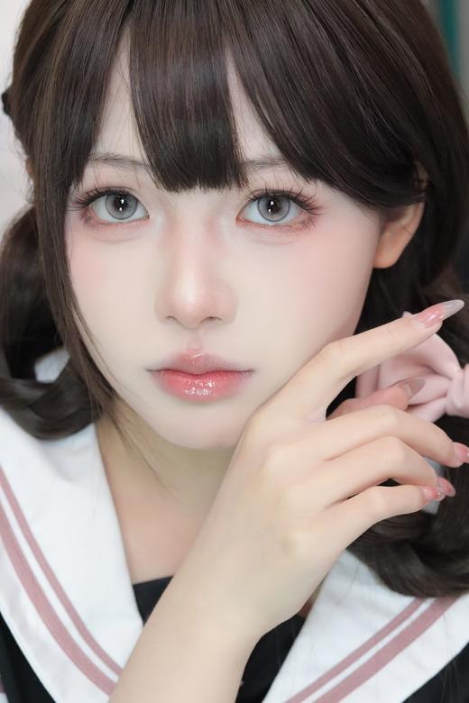 Kikicon旗下 ·月桂石英&奶盐蓝莓  14.2mm白狮参考着色中大直径｜月抛2片 商品图4