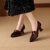 【预售5天】真皮高跟单鞋女春秋新款尖头小皮鞋粗跟时尚优雅百搭女鞋SY&fh506 商品缩略图4