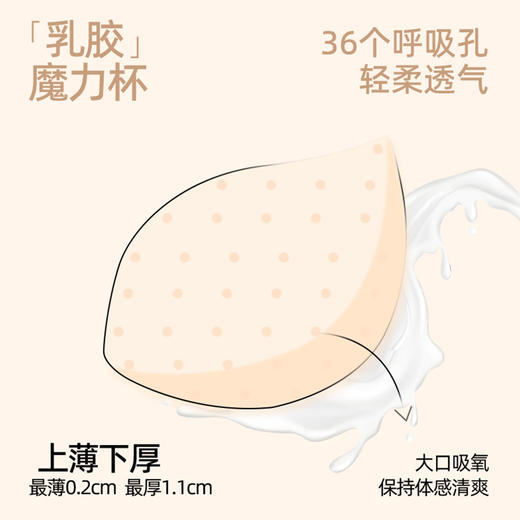 【商场同款】熳洁儿 蕾丝文胸乳胶小胸聚拢无钢圈轻柔透气中厚杯23701518 商品图2