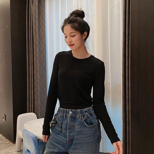 26%莫代尔30%绵羊毛35%棉圆领云感衣 商品图1