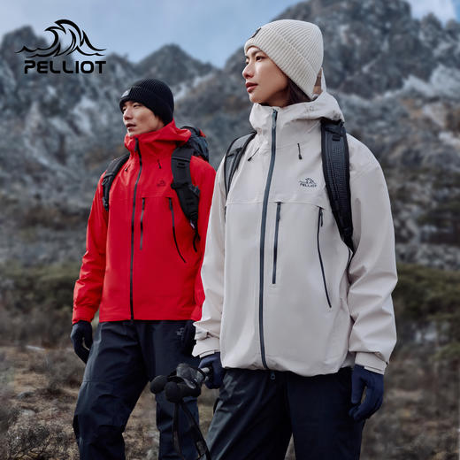 伯希和户外硬壳冲锋衣男2025新款全压胶防风防水轻量登山服外套女 商品图0