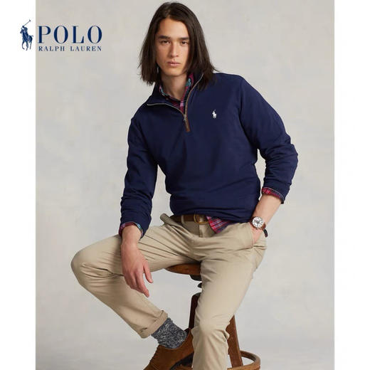 男女同款拉夫原单刺绣战马半拉链卫衣 商品图5