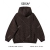 SDSA男士秋冬新款痞帅男装设计师豹纹拉链连帽卫衣网红款开衫外套 商品缩略图5