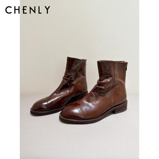 尘衣｜25F/W 水洗复古后拉链切尔西短靴 商品图0