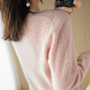 奥伊米初秋女士新款百搭圆领针织衫修身显瘦纯色V领针织上衣 商品缩略图6