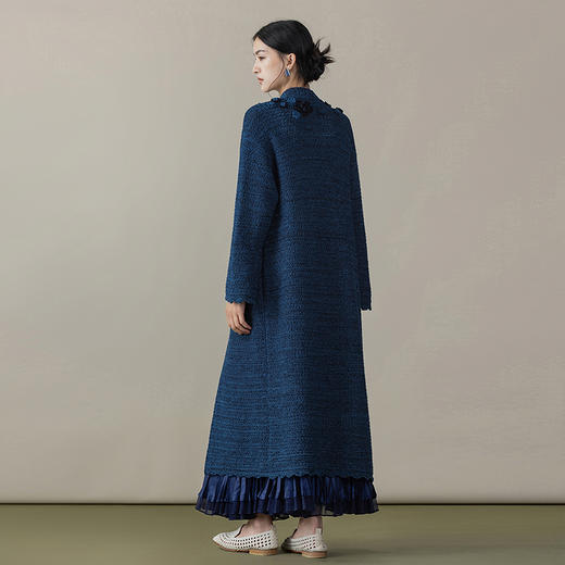 【林栖设计小店】【手工钩花】纯棉毛织外套优雅花边2025秋冬新款毛衣女1954077 商品图4