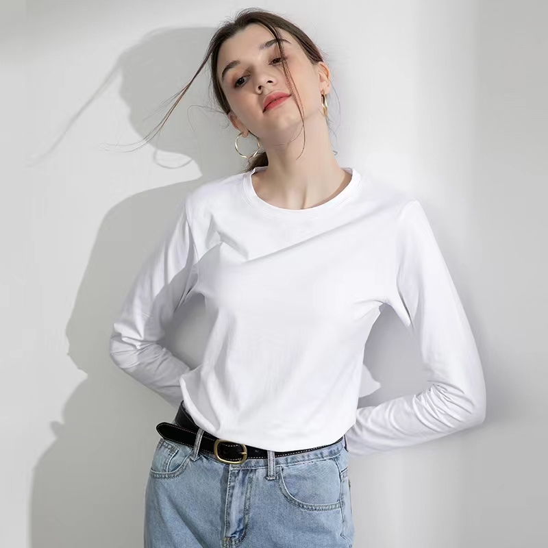 【99元3件】YANECINE 精梳匹马棉情侣长袖T恤