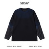 SDSA男士秋冬新款痞帅男装潮牌扎染拼接圆领卫衣肌理感时尚舒适 商品缩略图1