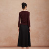 QG700斯尔丽25新款两件套圆领腰部收褶系带设计时尚搭A字半裙通勤套装 商品缩略图1