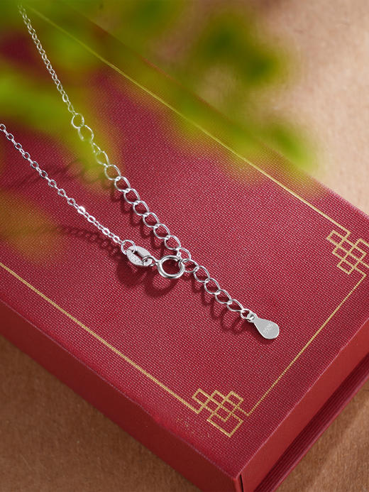 子佩集S925银【神龙水岸】套链【DZ06112】纯银古法银项链平安扣镀金2509 商品图3