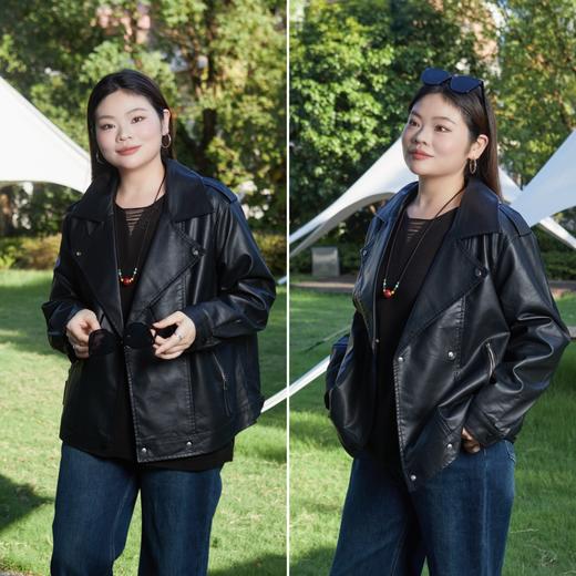 【皮衣  按扣款】花姐朋友出口俄罗斯款货源，高性价比款，环保蛋白皮，质感满分，光泽度佳~超柔软休闲夹克，皮衣外套秋装~ 商品图0