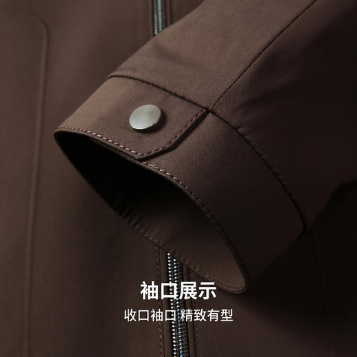圣得西男士连帽舒适百搭夹克2025秋季新款通勤易打理质感垂顺外套 商品图8