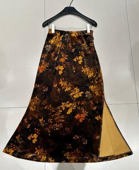 【门店同款】ENJOY秋季复古琥珀印花长半裙 166494071